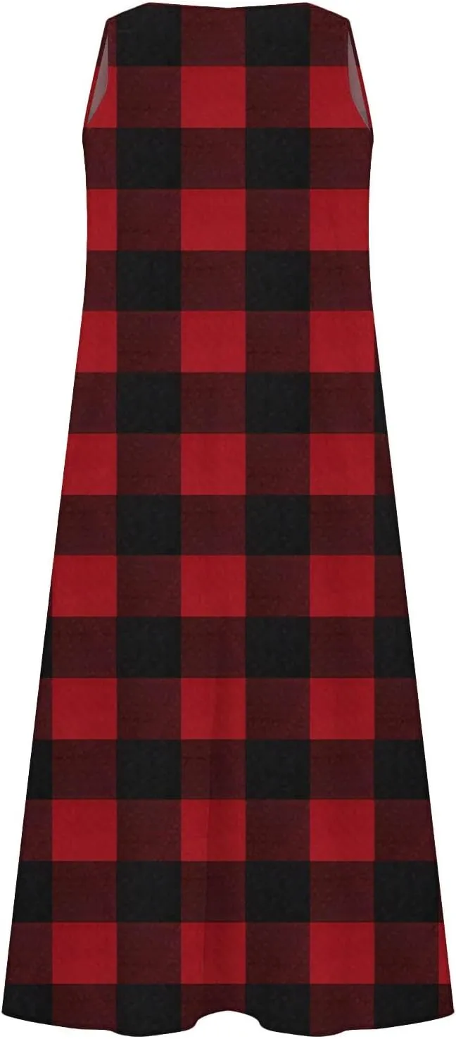Women Summer Dresses Summer Dresses for Women Plus Size Beach Dress Casual Sundresses Sexy Sleeveless Dress Flowy