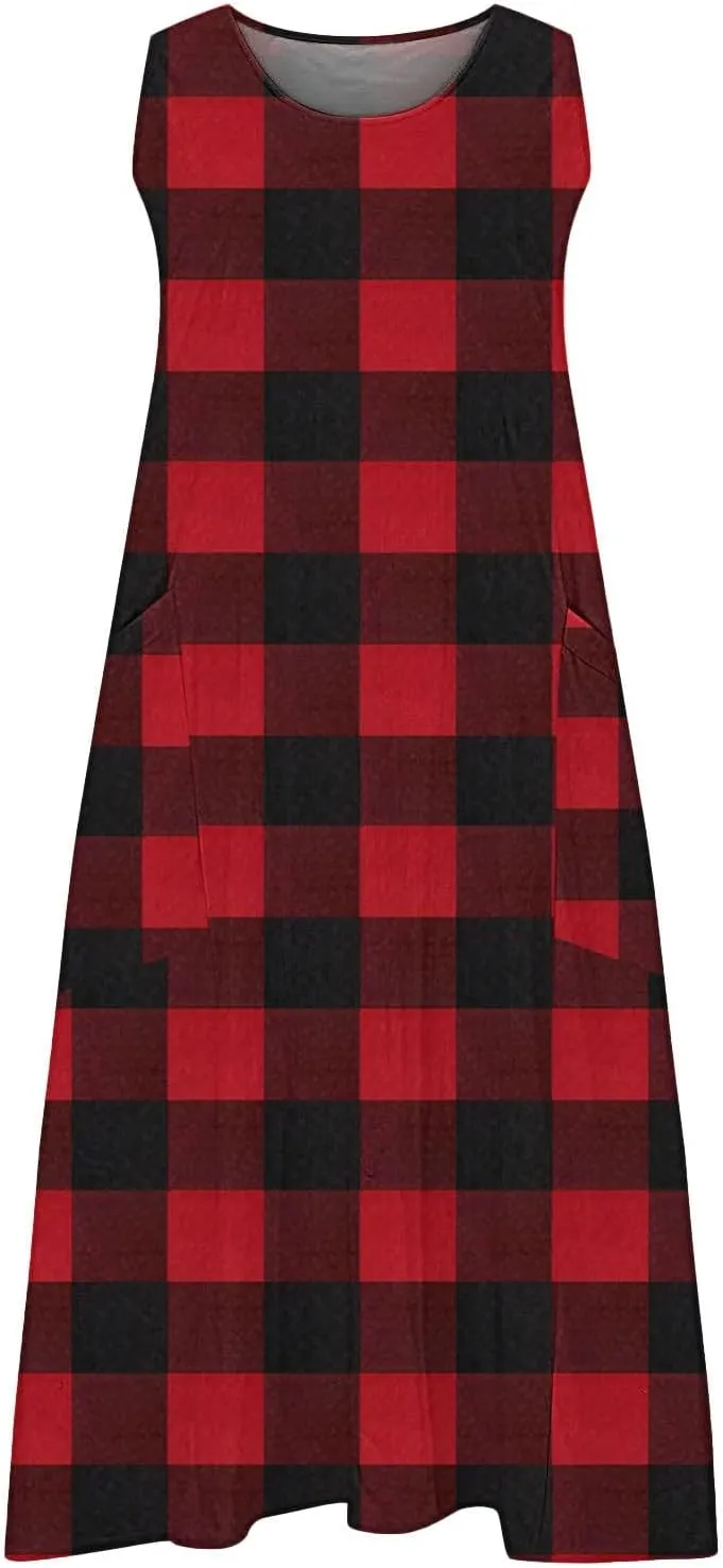 Women Summer Dresses Summer Dresses for Women Plus Size Beach Dress Casual Sundresses Sexy Sleeveless Dress Flowy