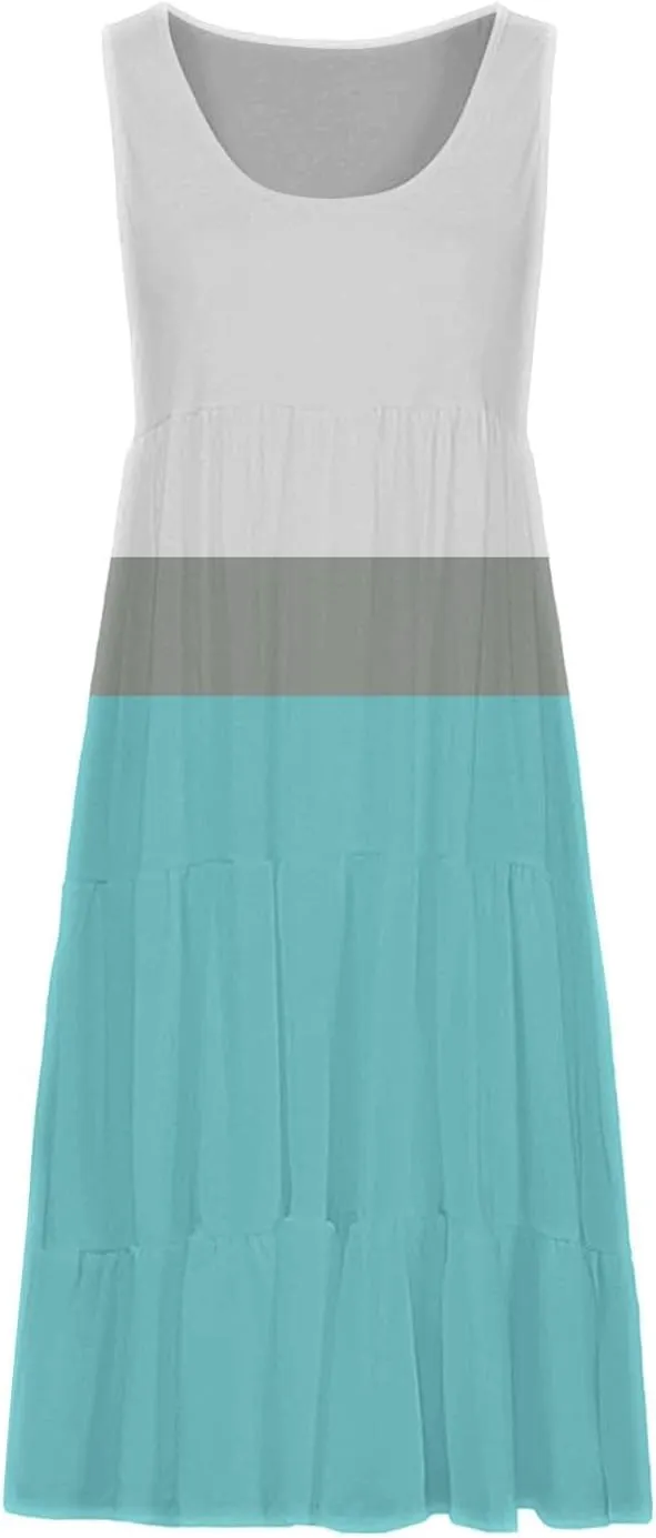 Women Summer Dresses Summer Dresses for Women Plus Size Beach Dress Casual Sundresses Sexy Sleeveless Dress Flowy