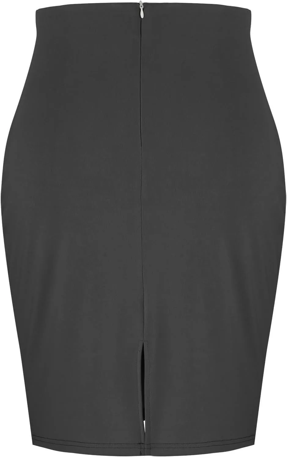 Women's Basic Midi Pencil Skirt Elastic High Waist Casual Formal Business Work Bodycon Stretch Short Wrap Skirts