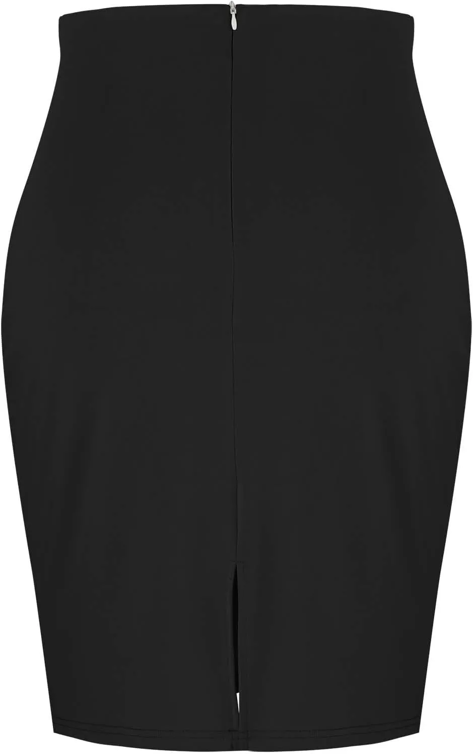 Women's Basic Midi Pencil Skirt Elastic High Waist Casual Formal Business Work Bodycon Stretch Short Wrap Skirts