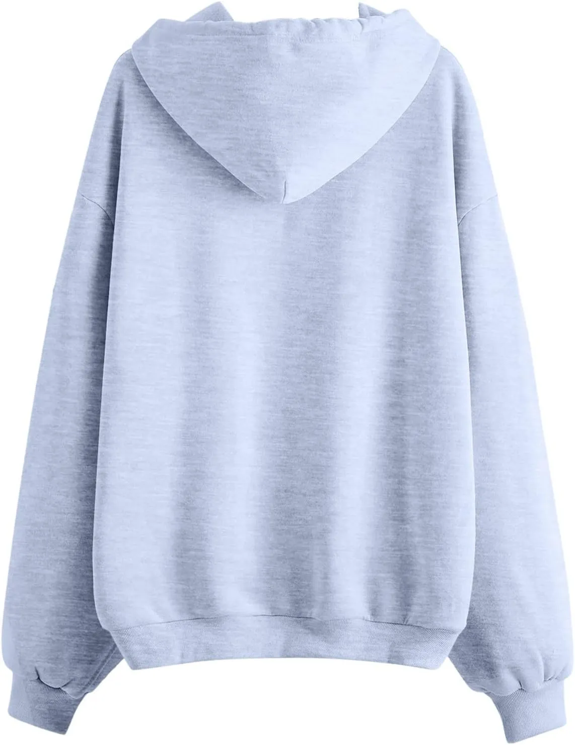 Womens Casual Solid Long Sleeve Zipper Hooded Coat Oversized Loose Outdoor Hiking Sports Sweatshirt Tops with Pocket