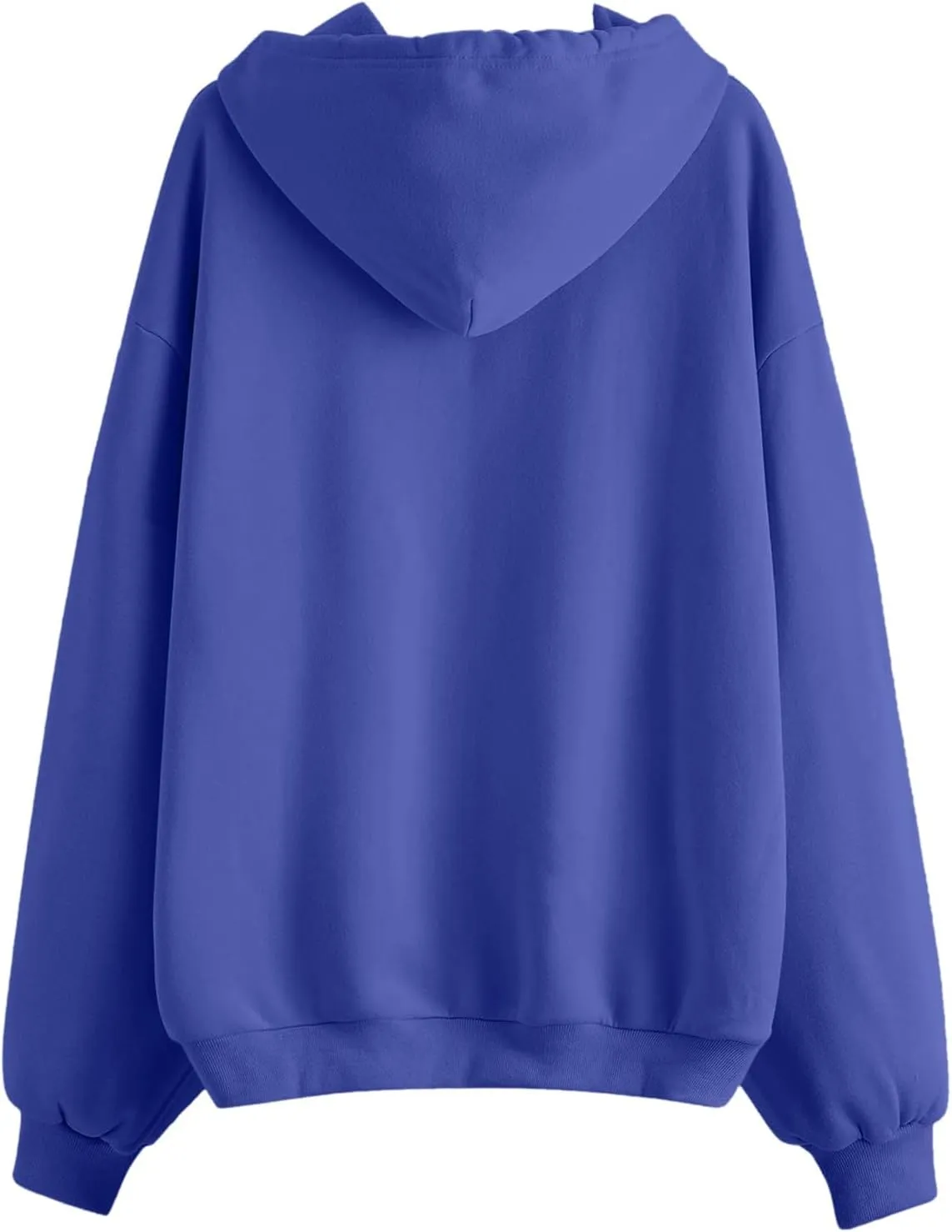 Womens Casual Solid Long Sleeve Zipper Hooded Coat Oversized Loose Outdoor Hiking Sports Sweatshirt Tops with Pocket