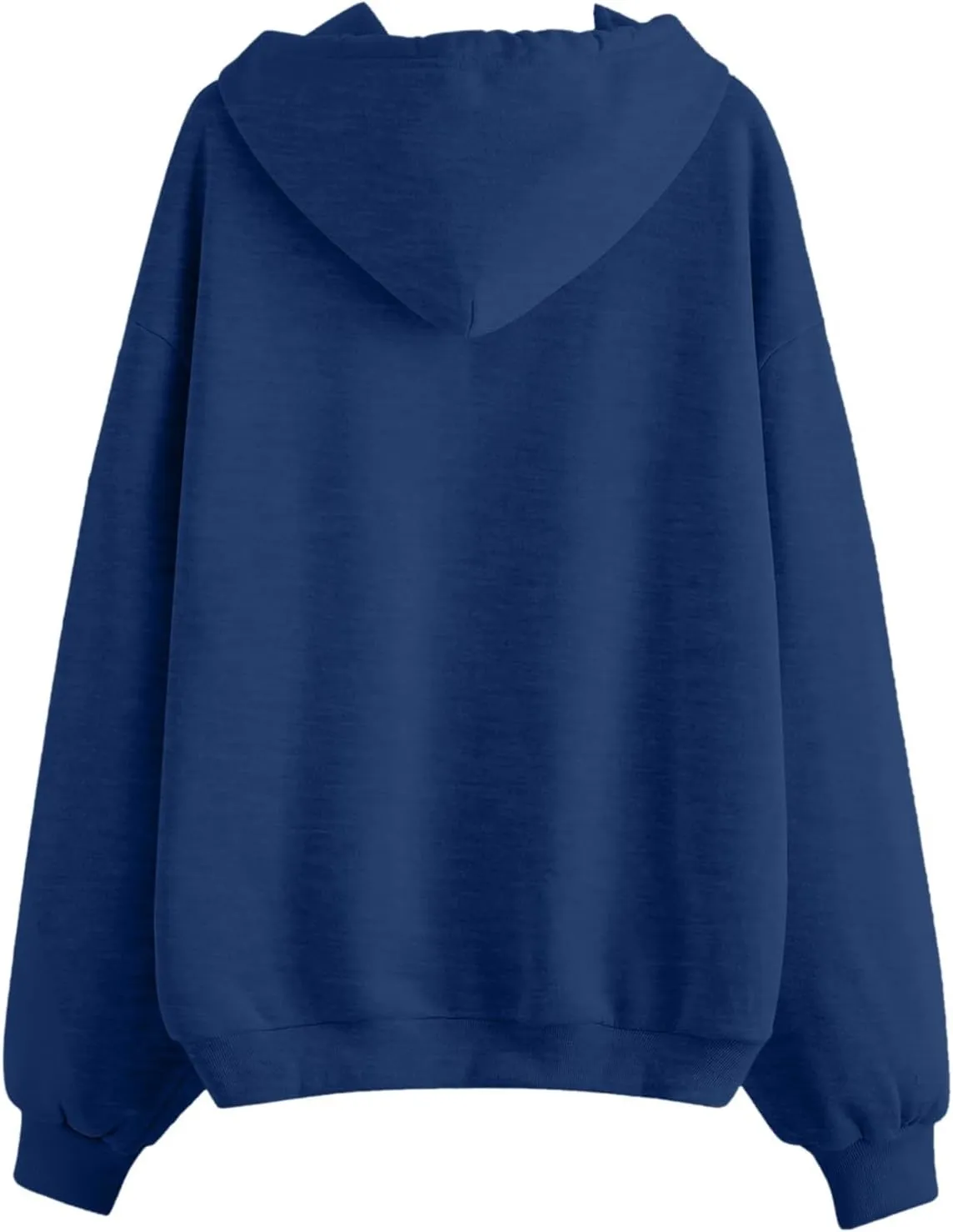 Womens Casual Solid Long Sleeve Zipper Hooded Coat Oversized Loose Outdoor Hiking Sports Sweatshirt Tops with Pocket