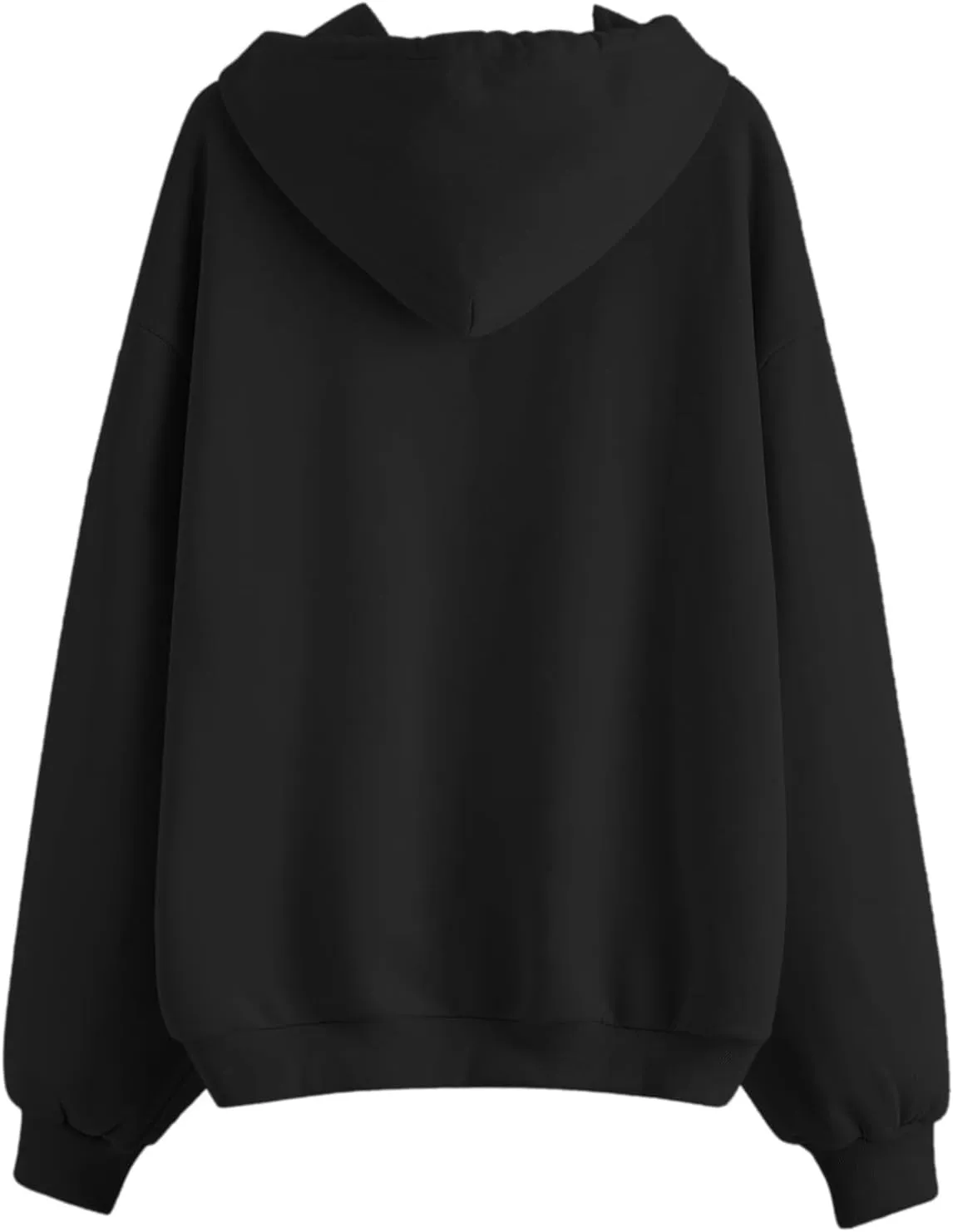 Womens Casual Solid Long Sleeve Zipper Hooded Coat Oversized Loose Outdoor Hiking Sports Sweatshirt Tops with Pocket