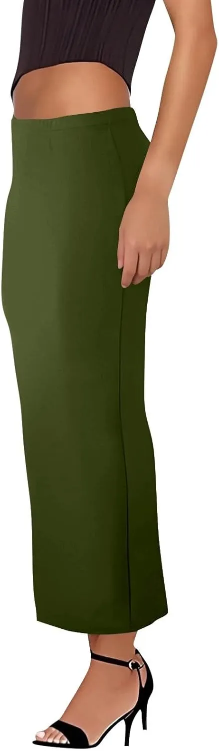 Women's Long Pencil Skirt - High Waisted Summer Fall Y2K Club Bodycon Tight Maxi Skirts