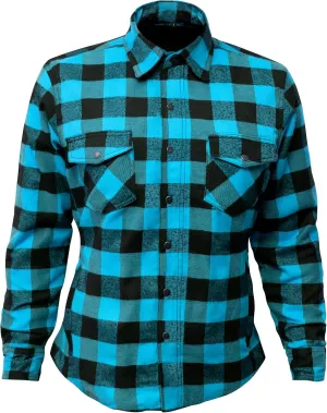 Women’s Motorcycle Flannel Shirt – CE Armored Cotton Plaid Riding Jacket– Women Protective Gear