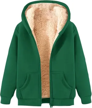 Women's Trench Elegant Plain Jacket Long Sleeve Trench Warm Winter Down Coat Button Up Sherpa Fleece Hooded Jackets
