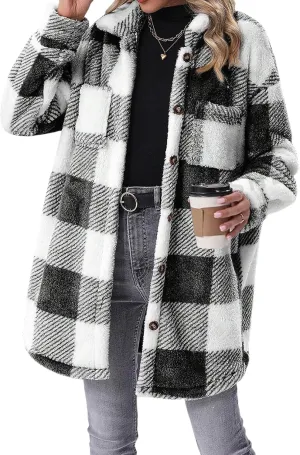 Womens Wool Blend Cardigans Casual Dressy Long Sleeve Open Front Knit Long Cardigan Double Breast Lapel Coats