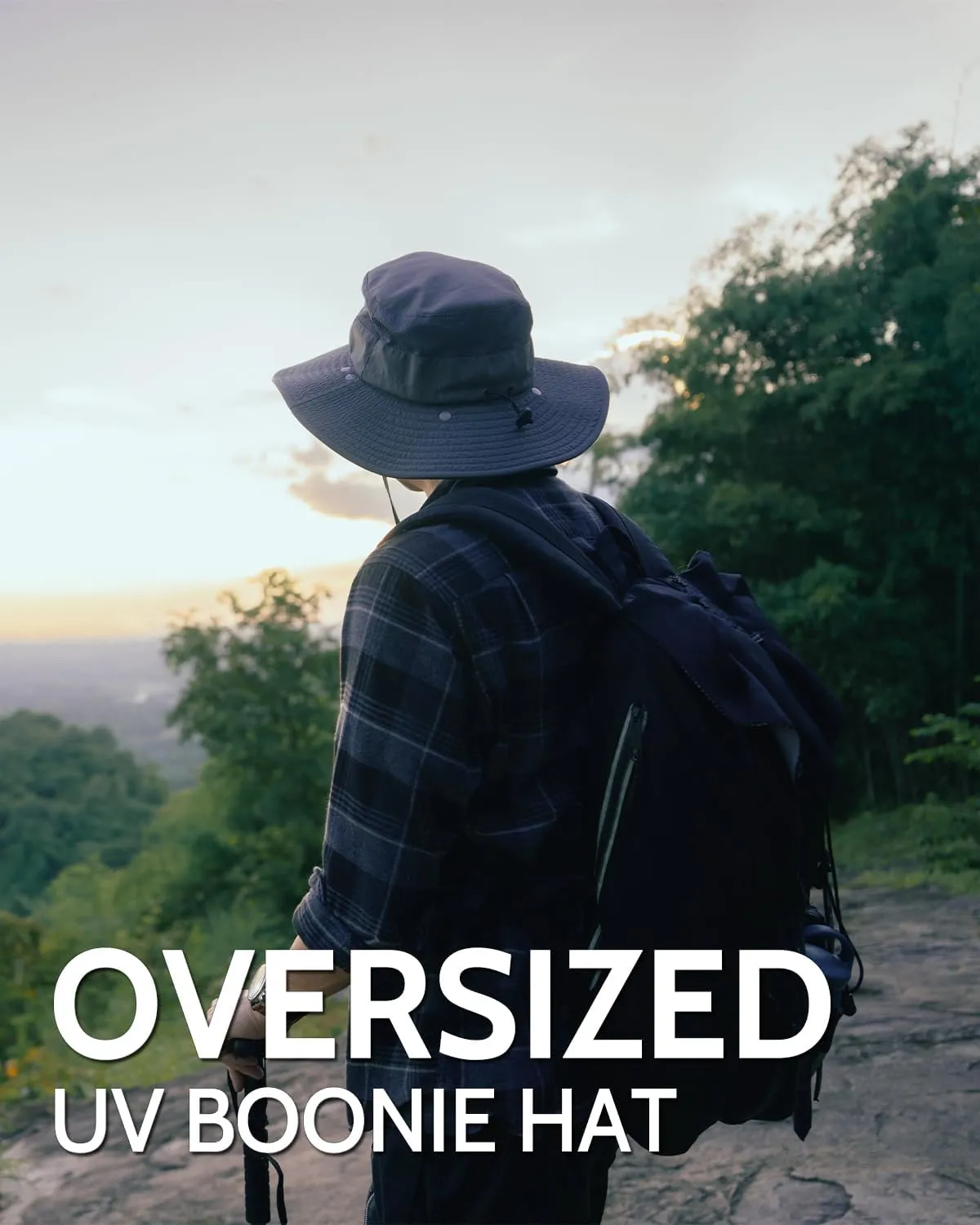 Zylioo 3XL/2XL/XL/L/M UV Boonie Sun Hat,Oversize Quick Dry Breathable Fishing Hats,UPF Cool Summer Hats with Strap